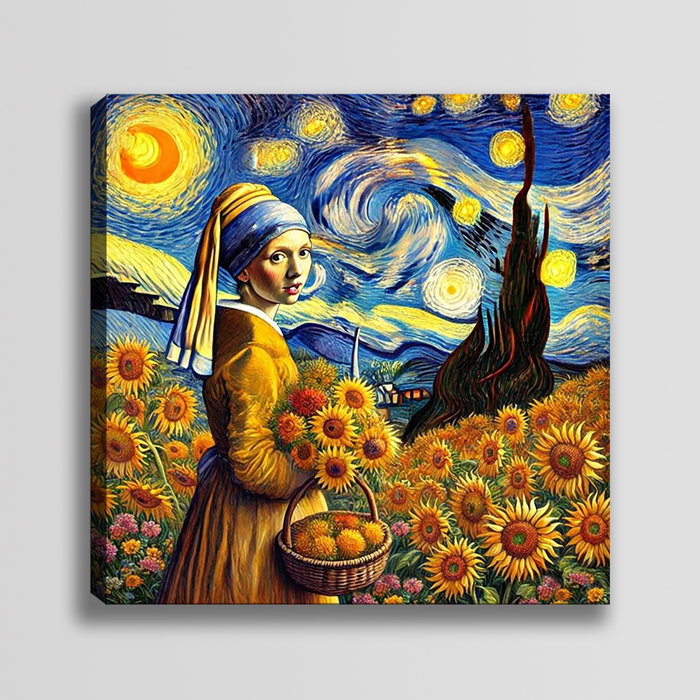 Wallity KNV9986 - 7070 Pintura decorativa en lienzo Multicolor 70 x 70 cm